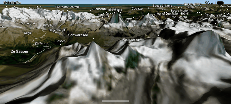 3D terrain, hybrid